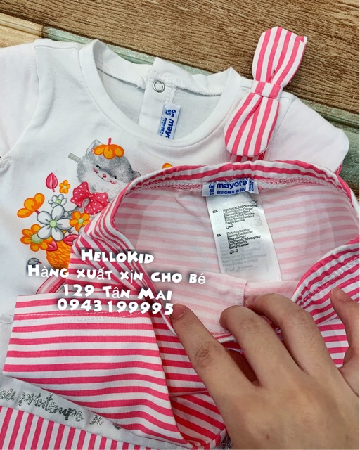 Bộ mèo quí tộc xe đạp kẻ hồng