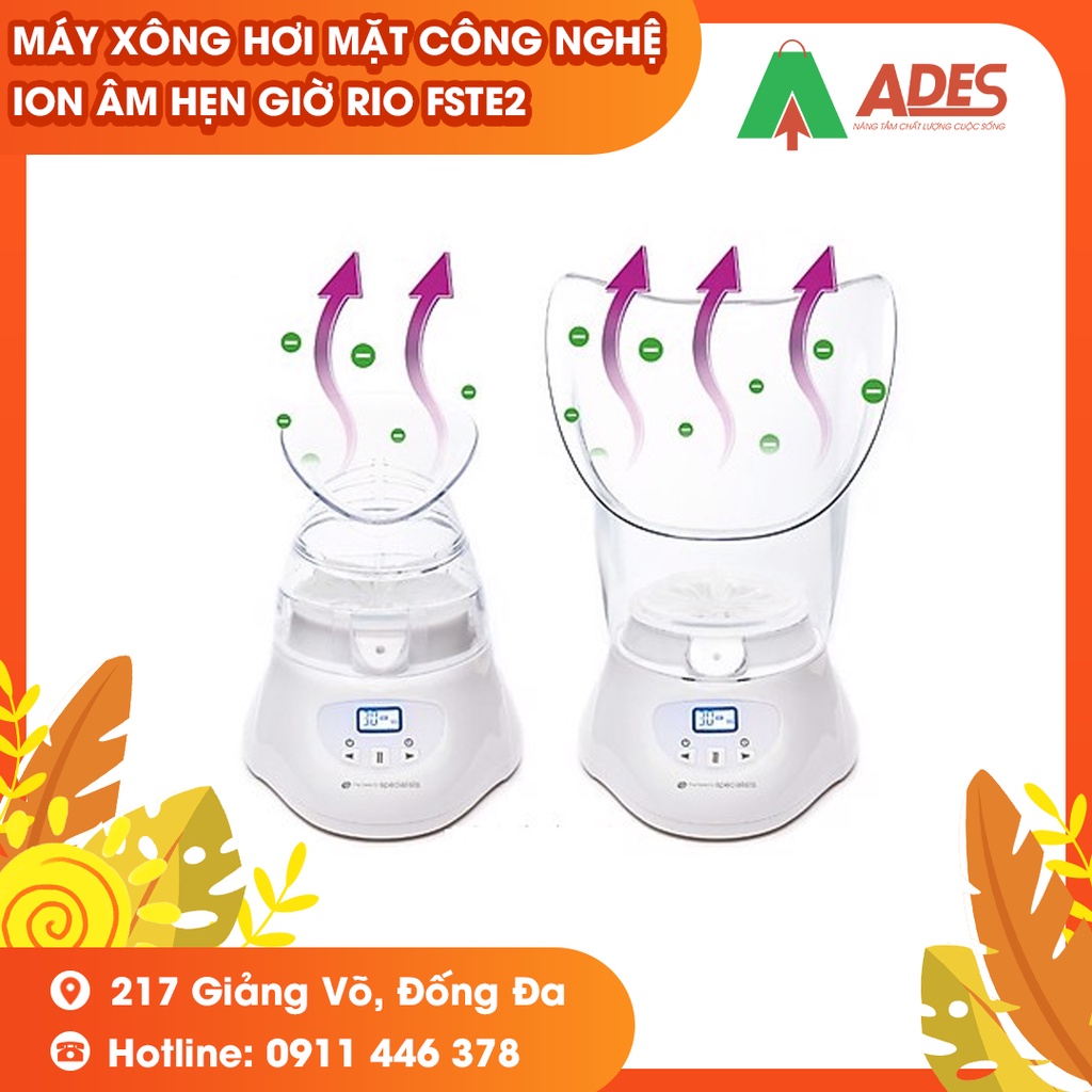 Máy xông hơi mặt công nghệ ion âm kèm chức năng hẹn giờ Rio FSTE2 - Chính hãng - 1 đổi 1 trong 12 tháng - NEW HOT 2022