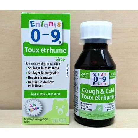 Siro Ho Và Cảm Lạnh Cough &amp; Cold Syrup For Kids cho trẻ sơ sinh đến 9 tuổi