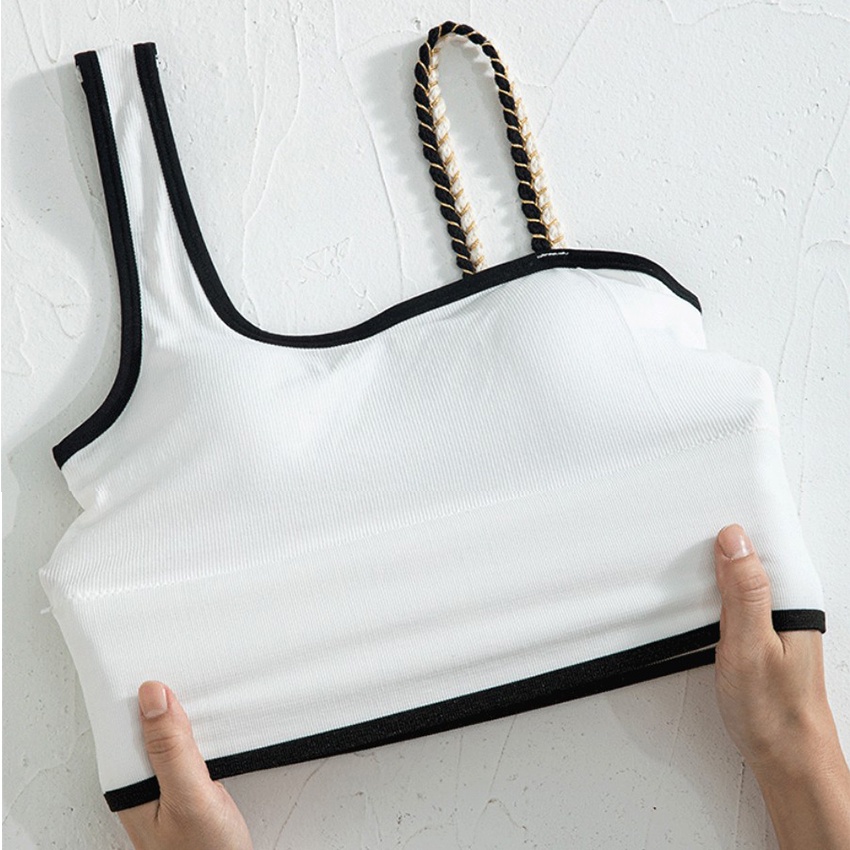 Áo bra lệch vai mix dây xoắn siêu xinh FLA89