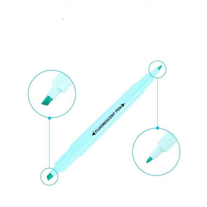 Bút highlight pastel 2 đầu FLUORESCENT PEN (dupe STABILO)