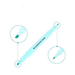 Bút highlight pastel 2 đầu FLUORESCENT PEN (dupe STABILO)