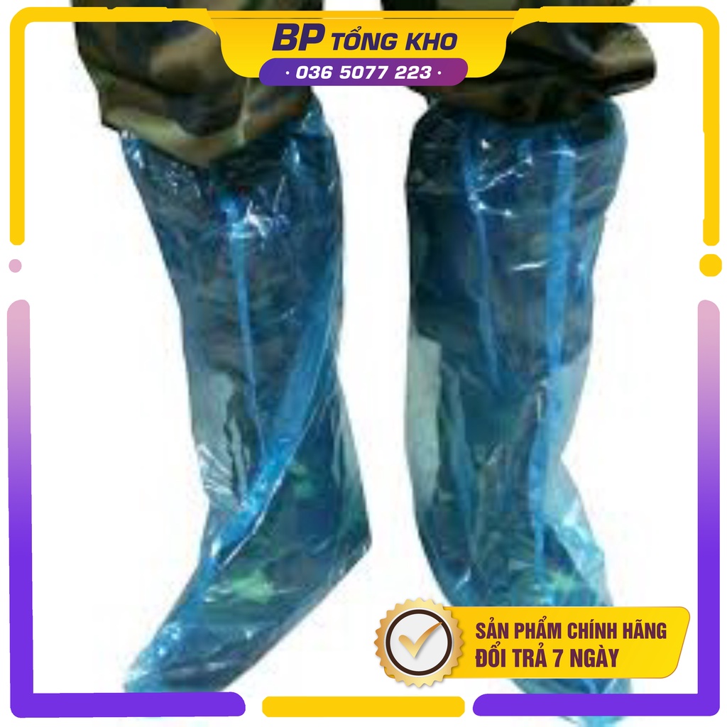 Bán sỉ- ủng giày chống nước đi mưa bọc giày nilong cao cổ 1 lần loại rẻ du lịch dã ngoại phượt leo núi dã ngoại