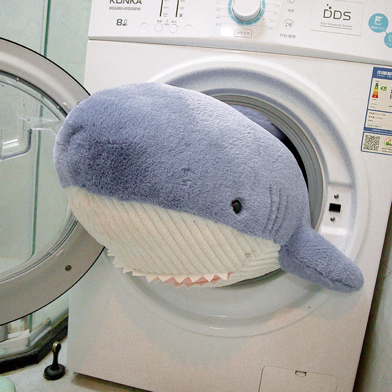 CÓ SẴNGấu bông cá mập lông xù chất vải mềm mịn hàng cao cấp kích thước 60-90-120cm