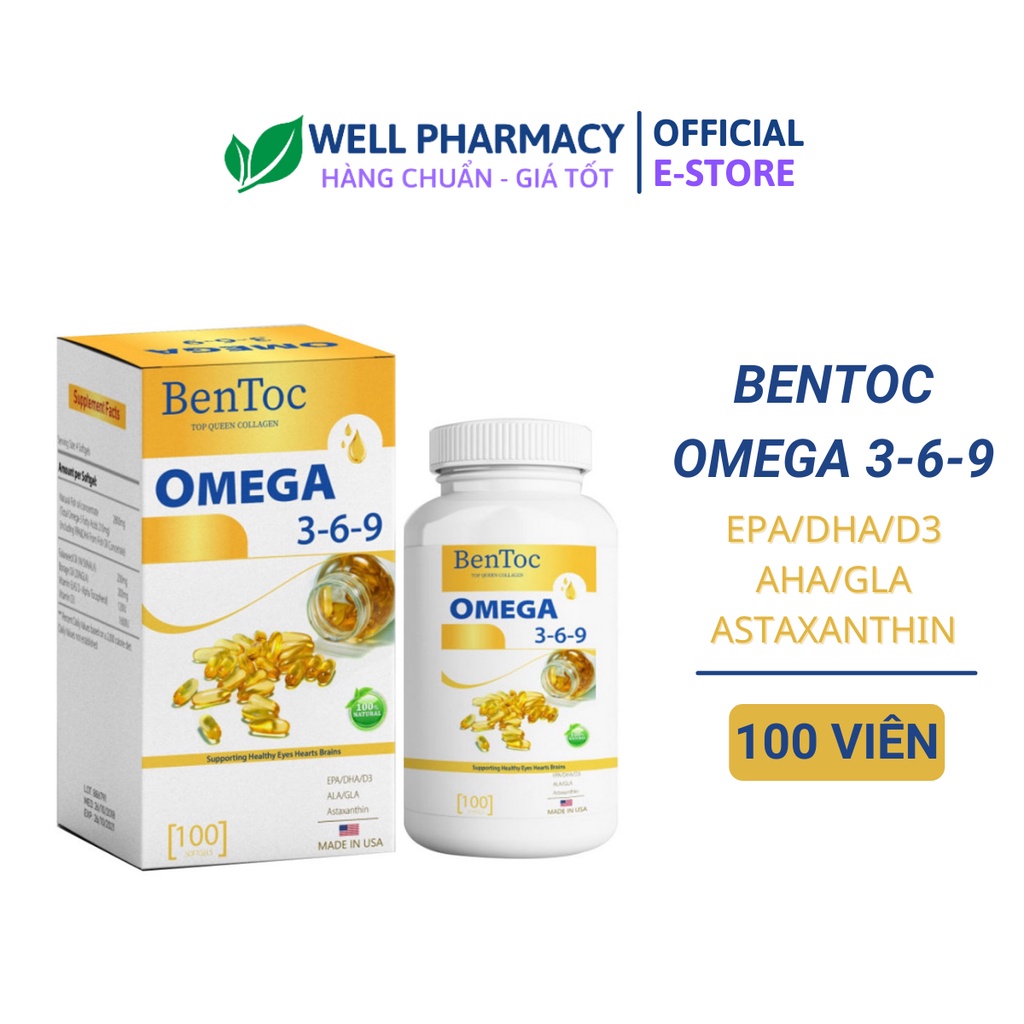 OMEGA369  BENTOC LỌ 100 viên