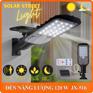 Đèn Năng Lượng Mặt Trời 100W JX-516 , Cảm biến Sáng Tối , Cảm Biến Chuyển Động LOẠI CÓ REMOTE , CÓ DÂY 5M