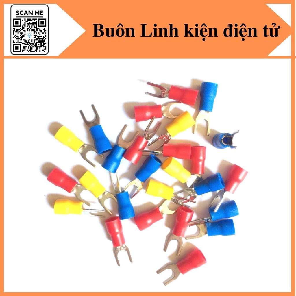 Bộ 100 đầu cos chữ y  nối dây điện SV 2-4,SV 2-3, SV 2-5, SV2-6. cos đấu contactor