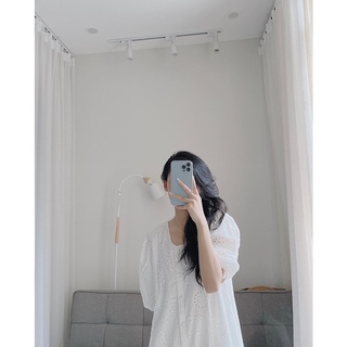 Váy dài đuôi cá hoa dập Samhyewear