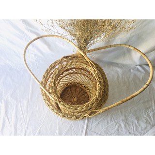 Giỏ Mây Đan Lưới Có Quai ,có ảnh thật