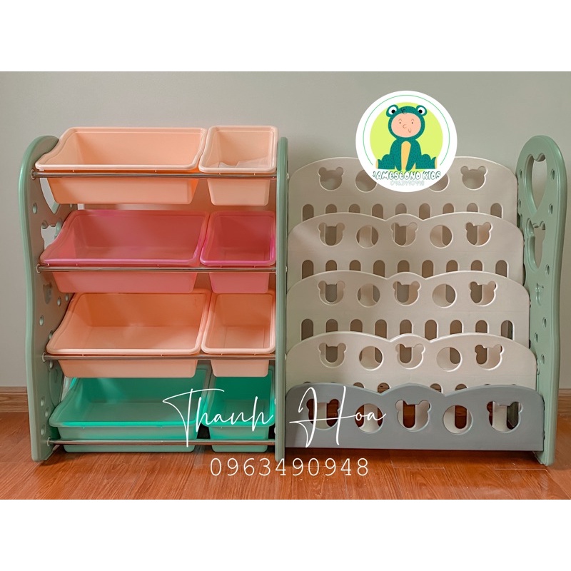 Giá sách  kệ đựng đồ chơi cho bé phiên bản to đựng nhiều đồ- Shop Bond Kids