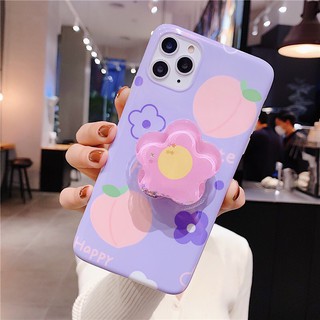 Ốp IPhone trái đào kèm pop hoa