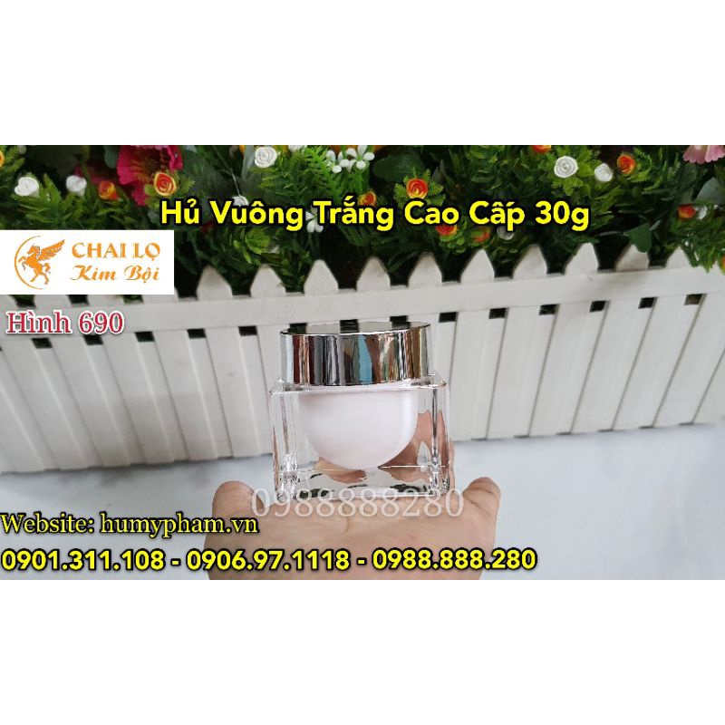 LỌ MỸ PHẨM VUÔNG CAO CẤP 30g