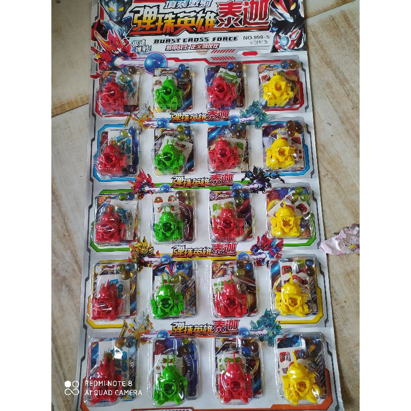 Vỉ 20 con siêu nhân bắn bi