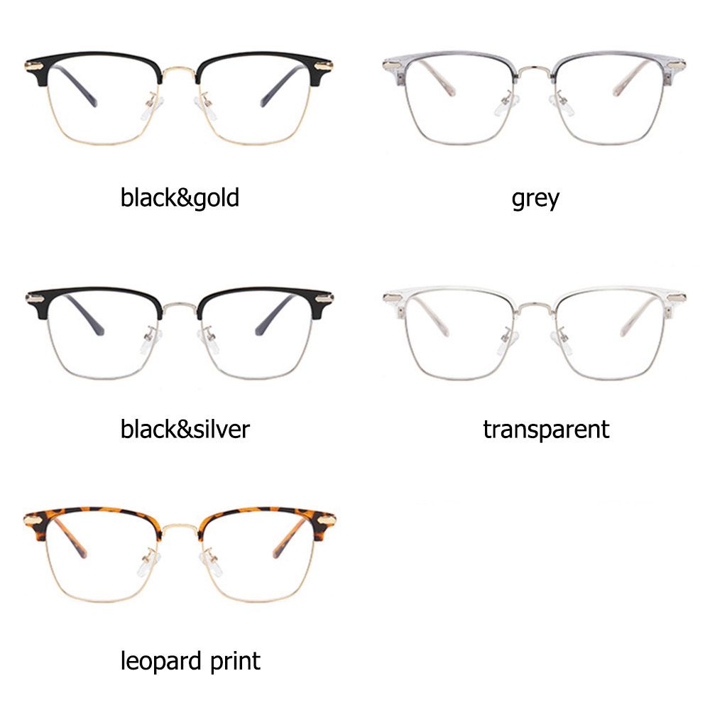 Mắt kính gọng vuông bằng kim loại chống tia UV thời trang dành cho nam và nữ