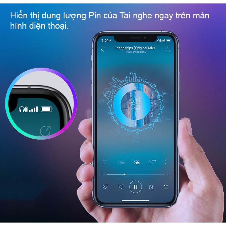 Tai nghe Bluetooth 5.0 Serial M7 - Cảm ứng chạm, Dock sạc LED