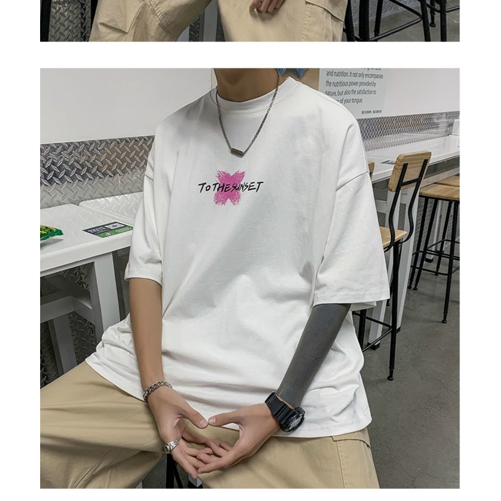 Áo Thun Tay Lỡ Nam, Unisex Form Rộng Chất Cotton Mát Mịn Thấm Hút Mồ Hôi | BigBuy360 - bigbuy360.vn