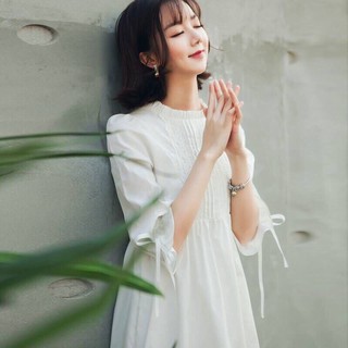 Đầm dự tiệc cột nơ tay tểu thư