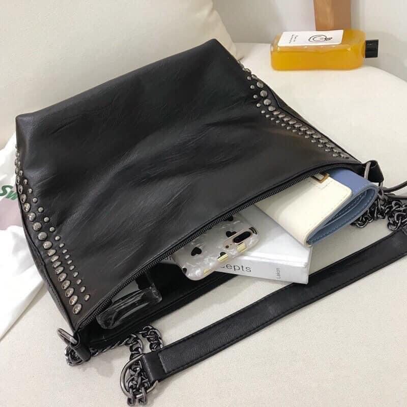 Túi Xách Viền Đinh Nữ A4 Da Mềm , Tongkhochitue | BigBuy360 - bigbuy360.vn