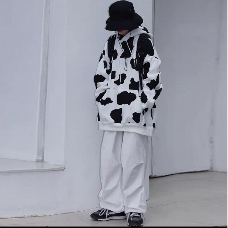 MẪU HÓT  Áo hoodie bò sữa unisex form rộng họa tiết bò sữa cực đẹp thời trang năng động, Áo Bò Sữa Có Mũ