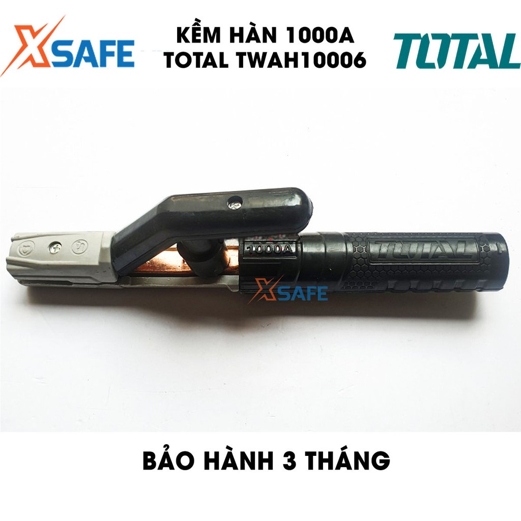 Kềm hàn 1000A TOTAL TWAH10006 kiểu dáng mới Kìm hàn dòng điện định mức 1000A, phù hợp sử dụng cho máy hàn MMA của TOTAL