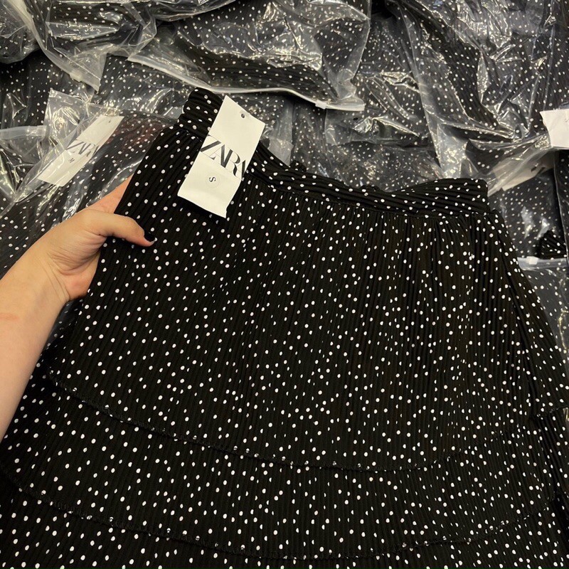 CHÂN VÁY 3 TẦNG DẬP LY CHẤM BI ZARA V120 | BigBuy360 - bigbuy360.vn
