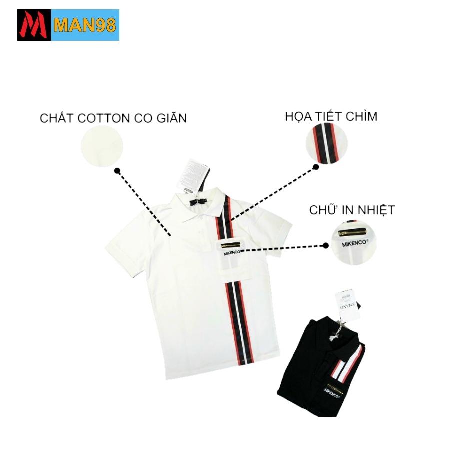 Áo polo nam có cổ mikenco chất liệu cotton PL21