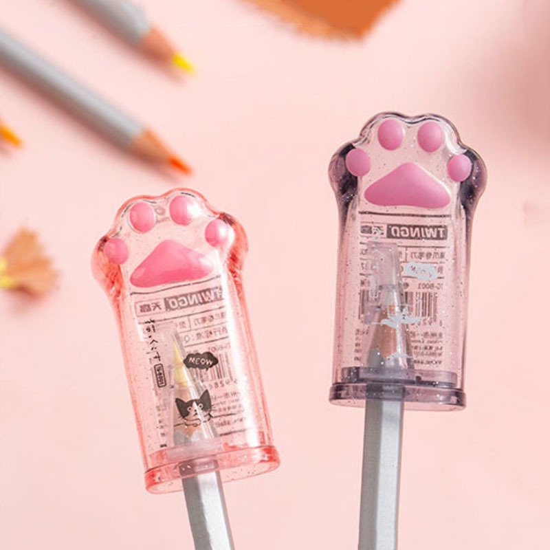 1 Đồ Chuốt Bút Chì Hình Chân Mèo Dễ Thương