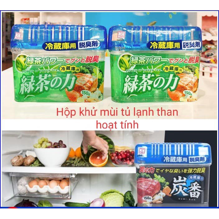 Hộp Khử Mùi Tủ Lạnh Hương Trà Xanh Kobini Nhật Bản (150g)