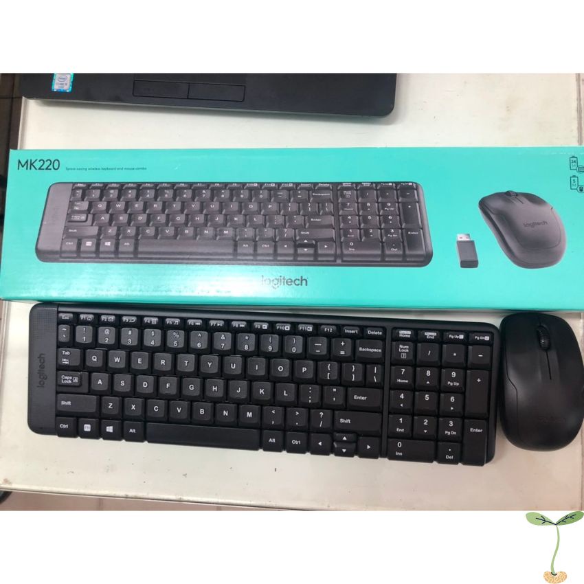 Bộ chuột bàn phím và chuột không dây Logitech MK220 màu đen, Wireless, Hàng chính hãng bảo hành 36 tháng