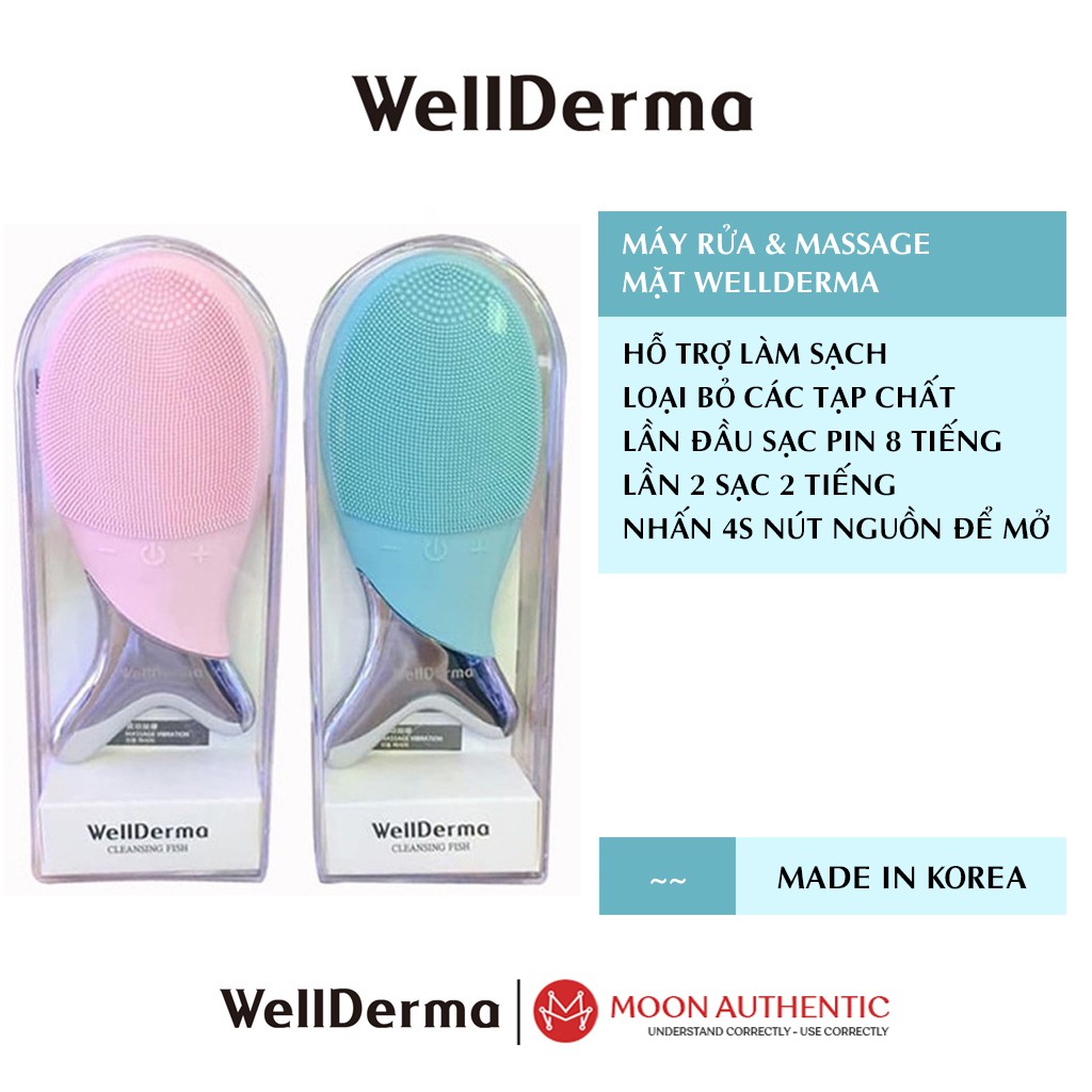 Máy rửa &amp; massage mặt Wellderma Hàn Quốc chính hãng