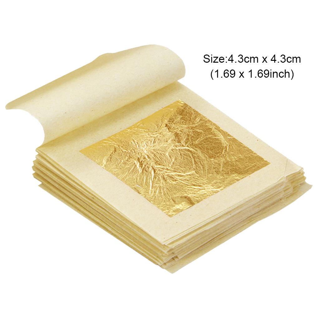 (runbu) Set 10 Tờ Giấy Lá Vàng Thật Mỏng Chống Thấm Nước Độ Bền Cao Dùng Để Gói Đồ Thủ Công Xe Hơi