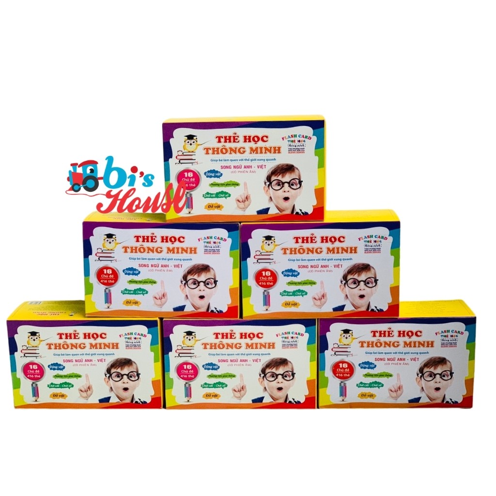 Bộ thẻ học thông minh song ngữ đồ chơi trí tuệ Bi house