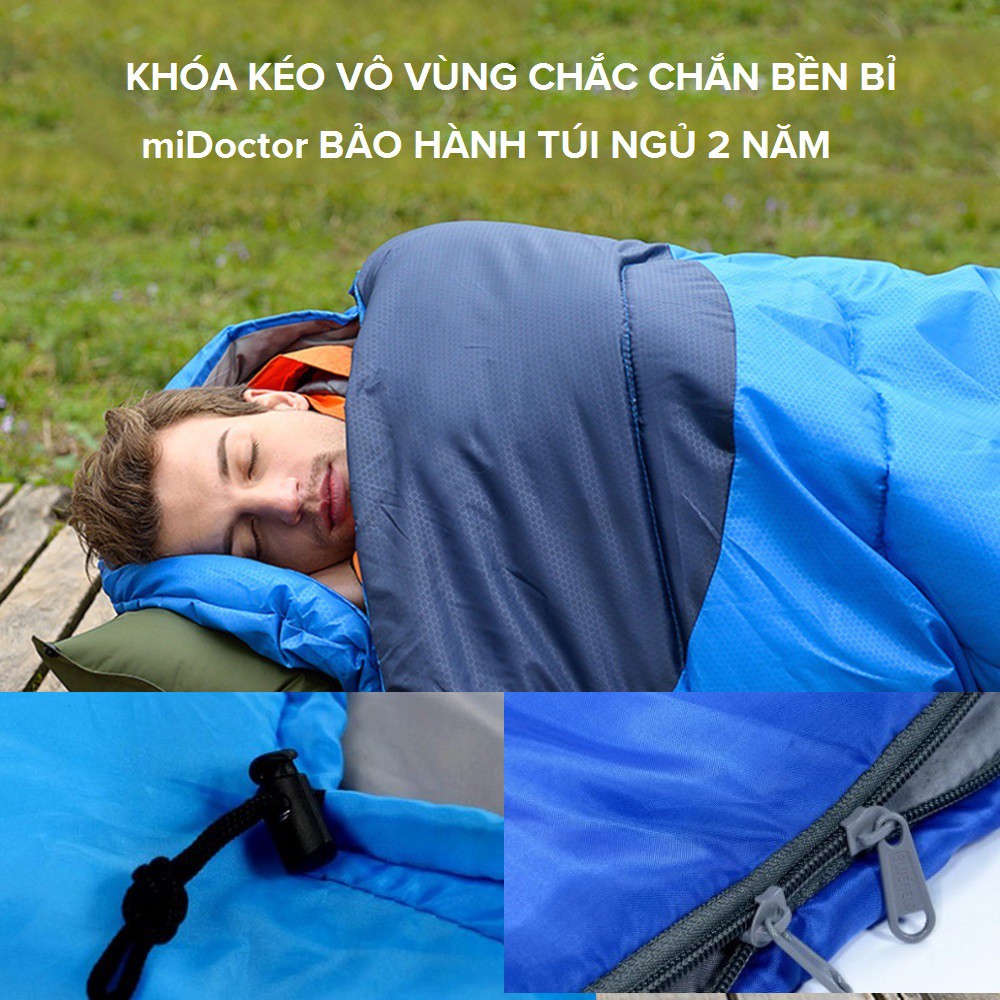 Túi Ngủ Văn Phòng Du Lịch Cao Cấp Có Trùm Đầu Lót Bông Chính Hãng Amalife