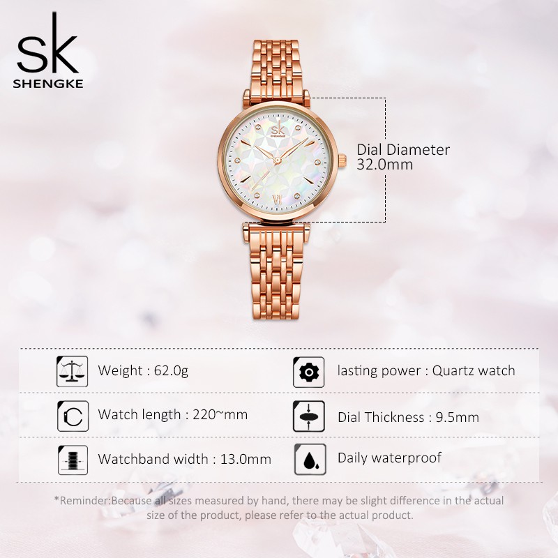 Đồng Hồ Nữ Shengke Kiểu Dáng Sang Trọng