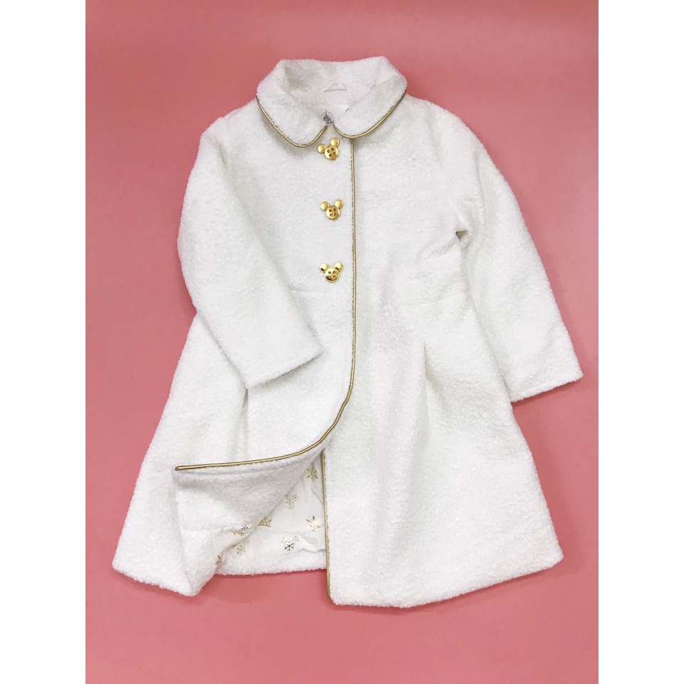 Áo khoác dạ trắng dư xịn cho bé ADN012