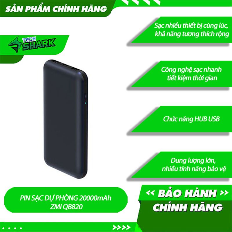 Pin sạc dự phòng 20000mAh ZMI QB820 Pin Sạc (dùng được cho Laptop)