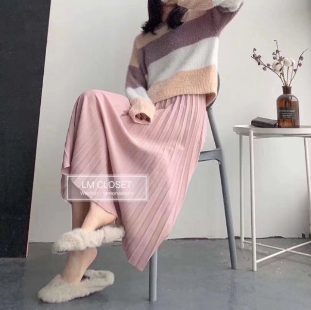 Chân váy dập li cạp chun hàng QCl1 | BigBuy360 - bigbuy360.vn