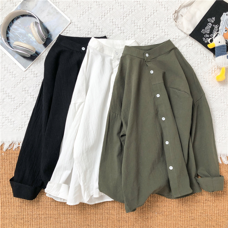 Áo Sơ Mi Dài Tay Cổ Tròn Thời Trang Hàn Cho Nam Cỡ M-3Xl | BigBuy360 - bigbuy360.vn