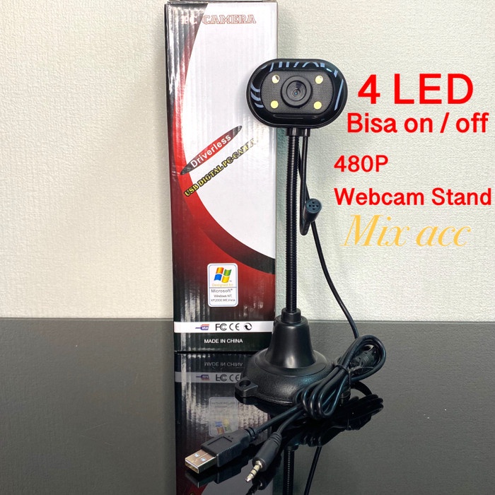 Đèn LED J04 WEBCAM STAND 4 bóng + MIC | BigBuy360 - bigbuy360.vn