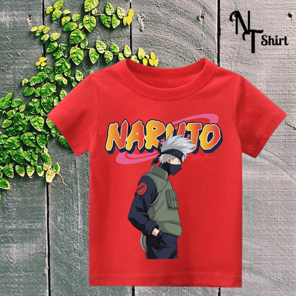 Áo thun bé trai in hình Uchiha itachi, Naruto, Kakashi, Áo cotton xịn mặc mát thoải mái 09