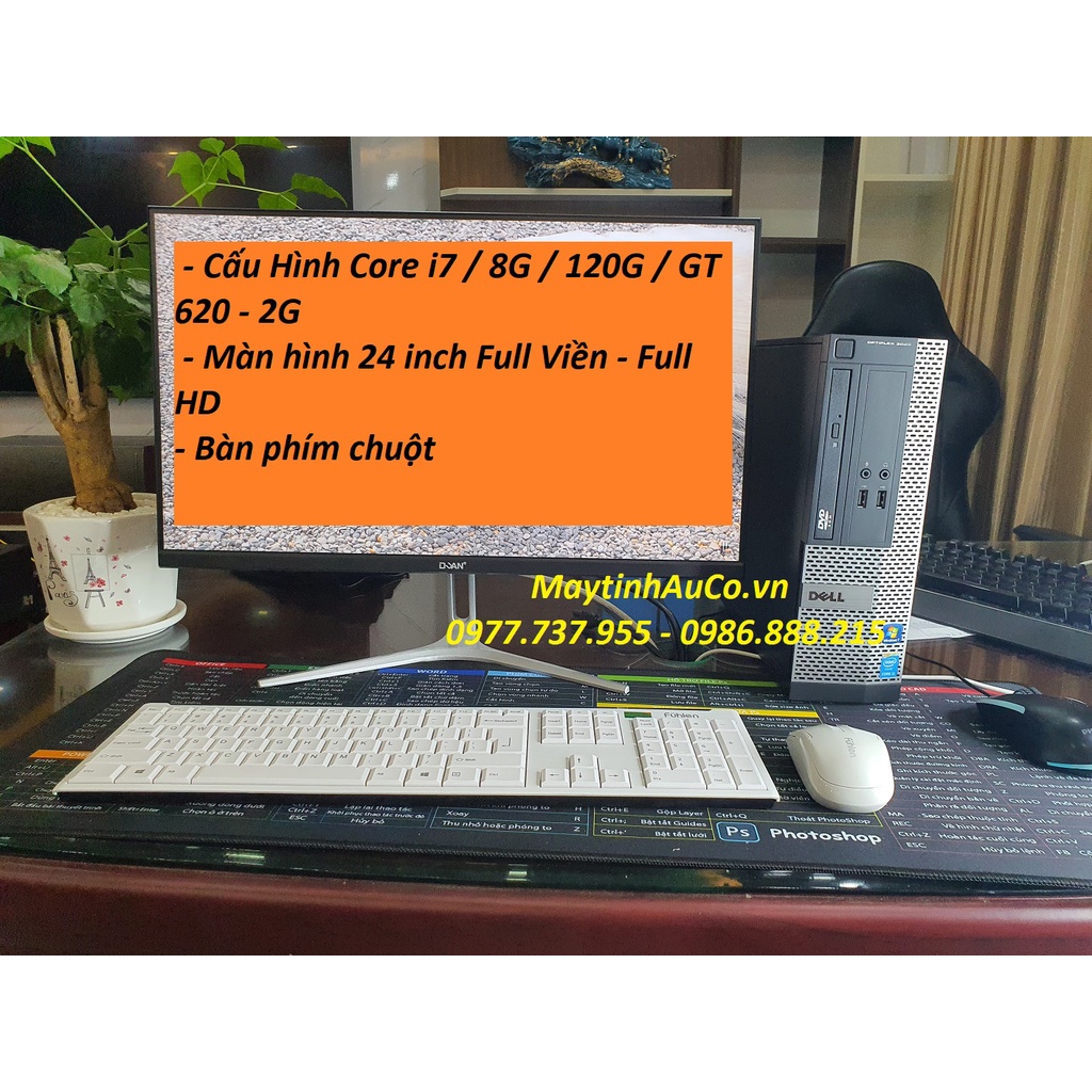 Bộ máy tính chơi game Core i5 / Ram 8g / Ssd 160g / VGA 630 - 2g kèm màn 24 chơi mượt mọi game Liên minh, fifa 4 ....