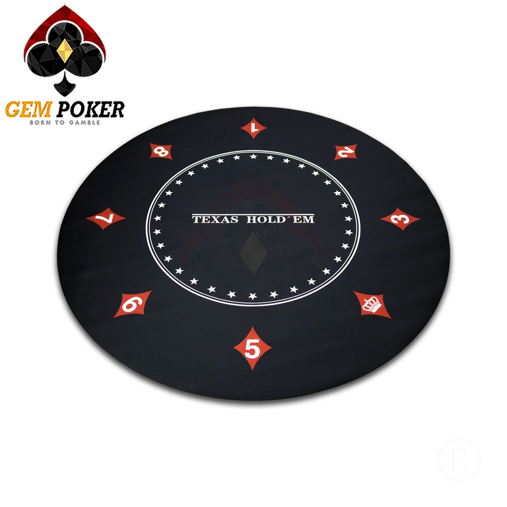 THẢM POKER TRÒN CAO SU CAO CẤP - BLACK