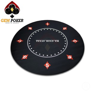 Thảm poker tròn cao su cao cấp - black