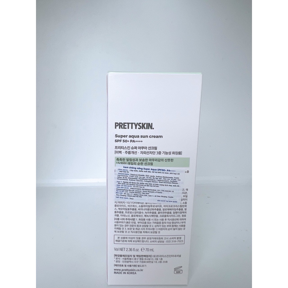 Kem Chống Nắng Cấp Nước Super Aqua Prettyskin Chính hãng