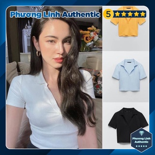 Áo Polo cổ V dáng ngắn Zara Auth new tag có sẵn 1660/318 1660318