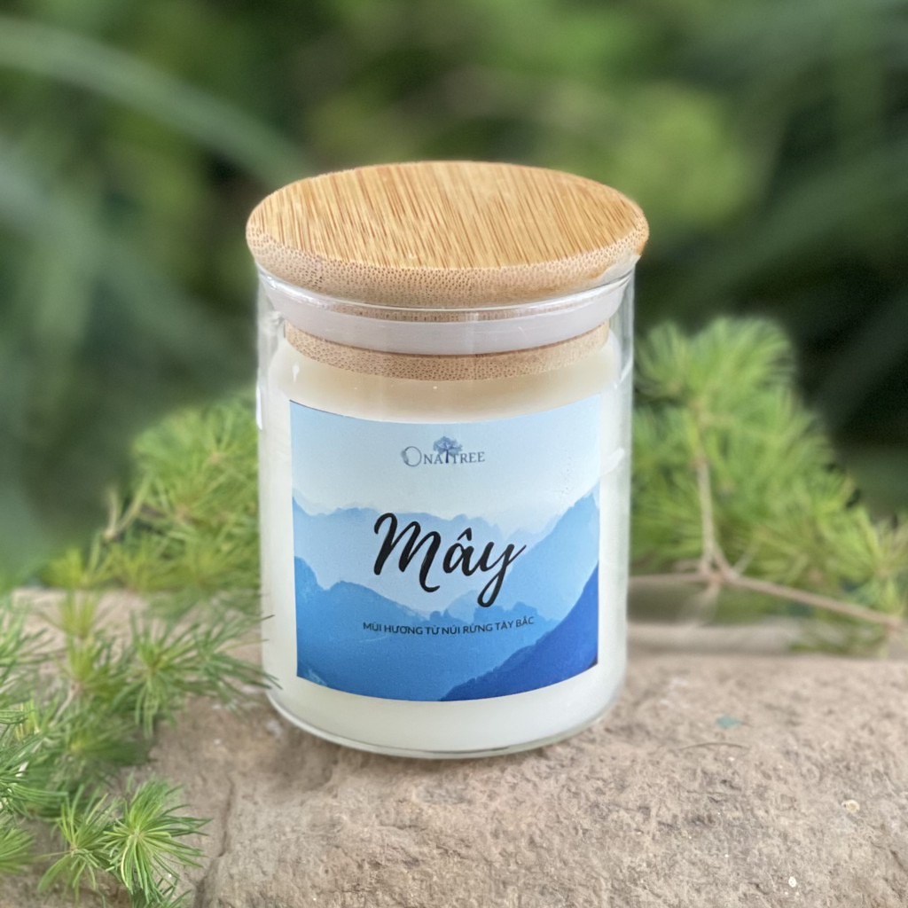 Nến Thơm Tinh Dầu Tây Bắc Hương Mây ONATREE Không Hương Liệu Không Hoá Chất 50g - 220g