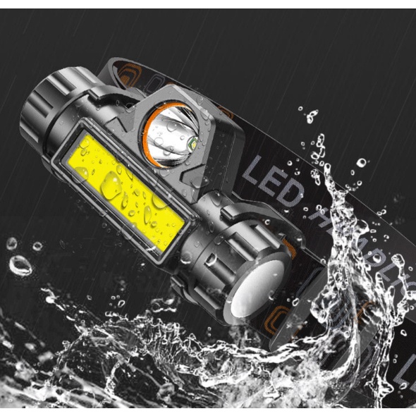 Đèn pin sạc cob led headlight 2 chế độ  đa năng  đội đầu chuyên  thám hiểm cắm trại phượt  - Đèn Thiết Bị Chiếu Sáng