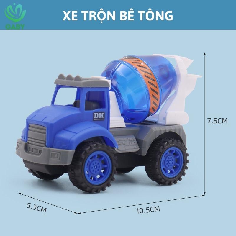 Xe ô tô đồ chơi dây cót chạy đà cho bé, bộ 4 xe nhiều chủ đề, nhiều màu sắc, kiểu dáng đẹp an toàn cho bé GABY nhựa ABS