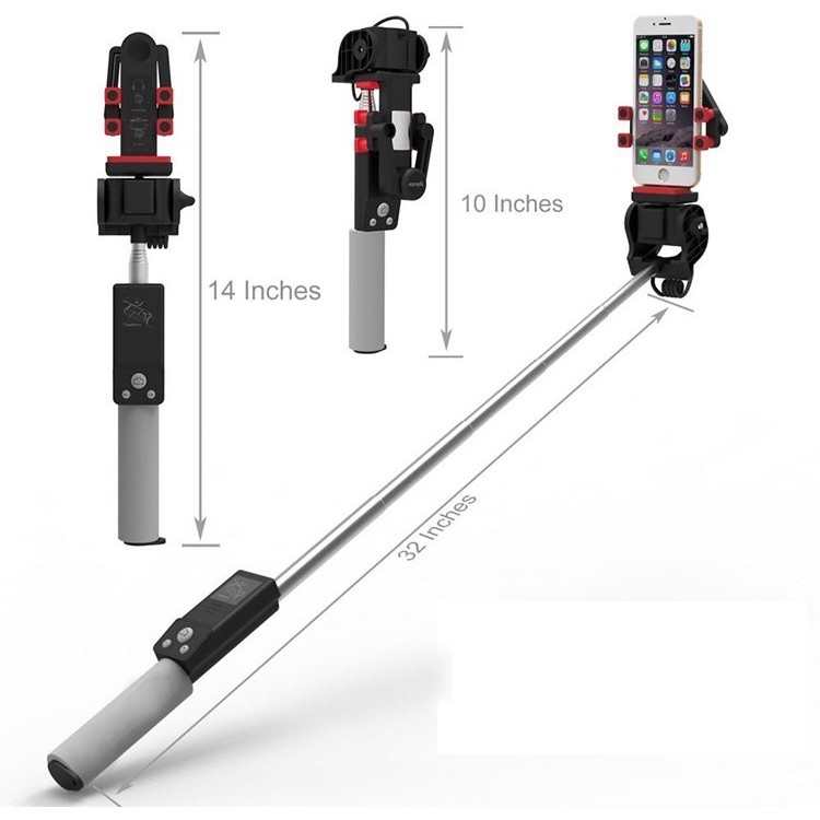 Gậy selfie bluetooth xoay 360 độ thông minh | BigBuy360 - bigbuy360.vn