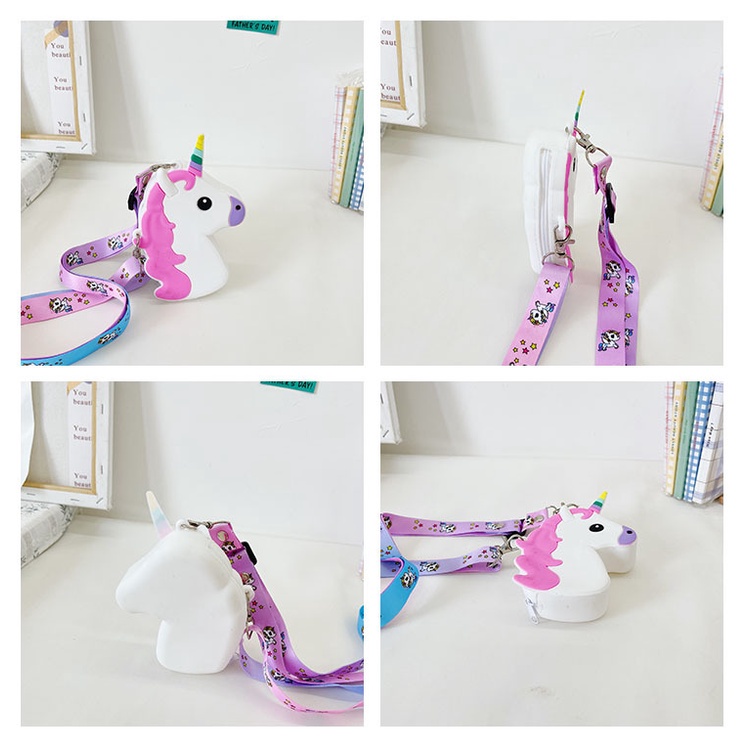 Túi đeo cho bé túi kỳ lân, túi đồ chơi mini, đồ chơi trẻ em cầm tay siêu xinh thời thượng K8501